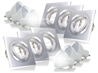 6x GU10 LED žiarovka 3,5W + halogénový rámik na podhľad