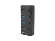 USB 3.0 HUB NATEC MANTIS 2 4-PORTY S SPÍNAČOM