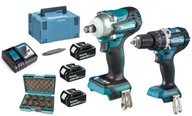 MAKITA DLX2359TJ1 COMBO SADA 18V 3x5Ah DTW300 + DHP484