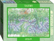 PUZZLE Tatry s turistickou mapou chodníky vrcholy 1000 ks 66x47 cm ArtGlob