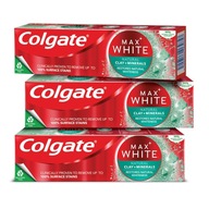 COLGATE MAX WHITE CLAY bieliaca pasta 3x75 ml