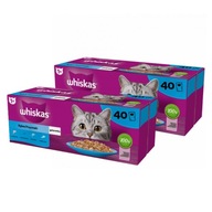 2x VRECKO WHISKAS PRE MAČKU, RYBIA PRÍCHUŤ 40x85G