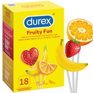 DUREX FRUITY FUN jahoda banán pomaranč 18 ks.