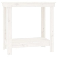 Pracovný stôl, biely, 80x50x80 cm, masív borovica