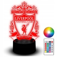 Soška LED Night Light RGB 3D gravírovanie pre futbalového fanúšika Liverpoolu