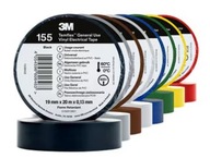 3M TEMFLEX 155 vinylová elektrická izolačná páska Rainbow Pack, 19 mm x 20 m