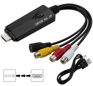 Prevodník z AV 3x cinch samica na HDMI samec