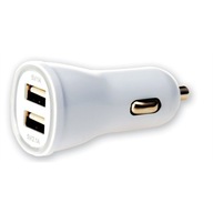 Nabíjačka do auta 2X USB 5V 1A/2.1A 10W Biela