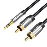 Kábel 2xRCA (Cinch) jack na 3,5 mm 1m (čierny)