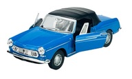 WELLY OLD TIMER PEUGEOT 404 CABRIOLET BLUE 1:34 KOV NOVÝ MODEL