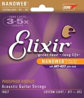 Gitarové struny Elixir 16027 NW PB C/LT. akustika 11-52