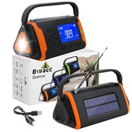 Staveniskové rádio vodotesné SOLAR 4000mAh IPX3 50h Bluetooth LED baterka