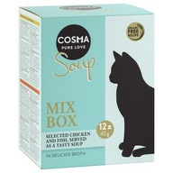 Cosma polievky pre mačky MIX príchutí 12x40g