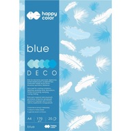 DECO blok BLUE HAPPY COLOR A4 20 listov 170g 5 farieb