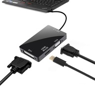 ADAPTÉR MINI DisplayPort DP na HDMI 4K VGA DVI MAC