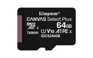 Pamäťová karta Kingston Canvas (64 GB, trieda 10)