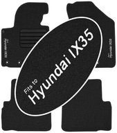Hyundai ix35 2010-2015 Vyšívacie velúrové podlahové koberčeky