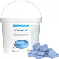 Chlór do bazéna v tabletách 20g 3kg Wessper BLUE