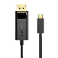 Kábel Choetech USB-C do Display Port 1,8 m čierny