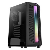 Puzdro AeroCool Prime RGB Mid Tower, čierne