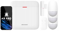 Hikvision AX Pro WiFi GSM alarmová sada 3 PIR detektory + jazýčkový spínač + diaľkové ovládanie