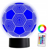 XL 3D LED lampa na futbalové zápasy 16 farieb + gravírovanie NÁZOV diaľkového ovládača