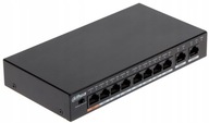 PoE prepínač Dahua PFS3010-8ET-96 8xPoE 2xUpLink 96W