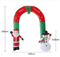 Santa nafukovacia LED vianočná dekorácia 250cm