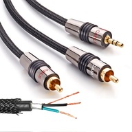 JACK-2XRCA STEREO AUX CINCH KÁBEL 0,8 METRA EAGLE