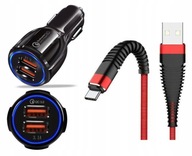 Nabíjačka do auta USB 3.0 + kábel USB TYP C