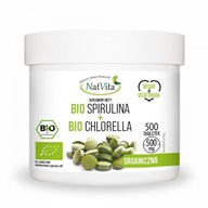 Bio Spirulina + Bio Chlorella 500 tab. NatVita