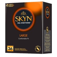 Unimil SKYN LARGE nelatexové kondómy, väčšia veľkosť XL, 36 ks.