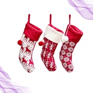 3ks vianočných ponožiek Santa Stocking