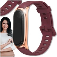 Remienok duo band pre xiaomi mi band 3 4 5 6 bordovo červené zlato silný