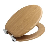 Pomaly zatváracie tvrdé WC sedadlo Natural MDF Bisk 08223