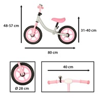 Balančný bicykel Trike Fix Balance ultra ľahký 1,8kg sivoružový