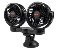 DVOJITÝ VENTILÁTOR DO AUTO 4 12V S PRÍSAVOU