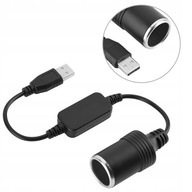 ADAPTÉR USB KONVERTOR 12V ZAPAĽOVAČ ZÁSUVKA