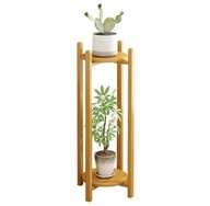 Bambusový stojan na kvety, drevený stojan na kvety, rastliny, prírodný, 86 cm