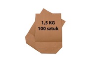 Ekologické, odolné papierové vrecká v tvare kríža. 1,5 kg 100 kusov