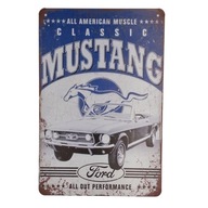 Vintage Retro Mustang Dekoratívna platňa