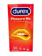 Durex Pleasure Me 10 kusov kondómov s rebrovanými stimulačnými nopkami