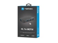 NATEC MOTH HUB USB 3.0 4 PORTY ČIERNA