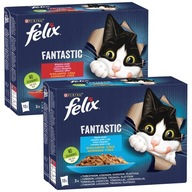 PURINA Felix Fantastické mokré krmivo pre mačky, mix príchutí 24 x 85g