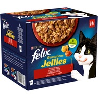 FELIX SENSATIONS MIX CHUTÍ V ŽELÉ Krmivo pre mačky 24x85g