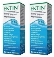 Ektin očné kvapky hyaluronát 0,24% ektoín 2% podráždenie očí 10 ml