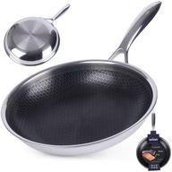 OCELOVÁ panvica, nepriľnavá, hlboká, na vyprážanie COOKCELL HYBRID, 24 cm