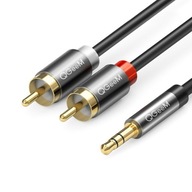 Kábel QGeeM 3,5 mm Jack na 2RCA Cinch 3 m