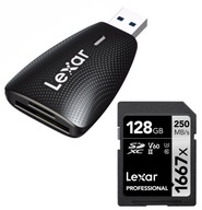 LEXAR PROFESIONÁLNA KARTA 128GB 1667x + ČÍTAČKA