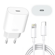 Kocka nabíjačka pre iPhone USB-C 25W QC PD + kábel